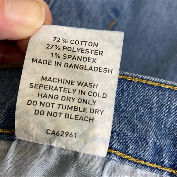 Gold-Wiel High Waisted Button Fly Light Wash Stretch Jeans * Long* - Picture 8 of 8